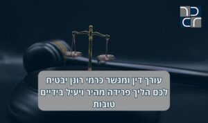 עורך דין ומגשר כרמי רונן יבטיח לכם הליך פרידה מהיר ויעיל בידיים טובות
